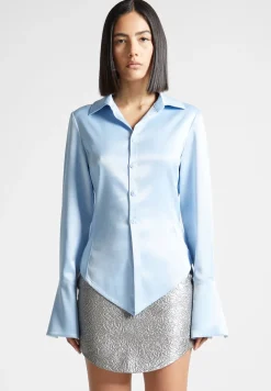 Angled Satin Shirt