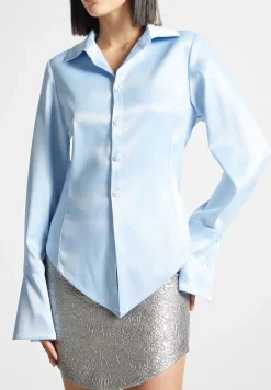 Angled Satin Shirt