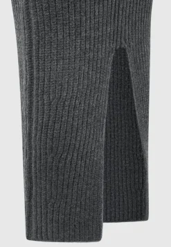 Angled Waist Knit Maxi Skirt