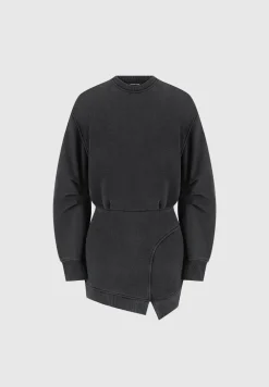 Asymmetric Hem Jumper Dress