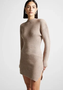 Asymmetric Knit Jumper Dress