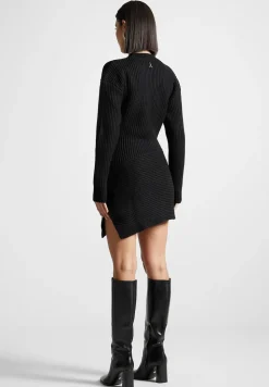 Asymmetric Knit Jumper Dress