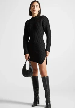 Asymmetric Knit Jumper Dress