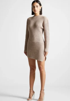 Asymmetric Knit Jumper Dress
