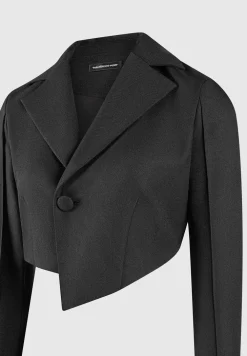 Asymmetric Tailored Cropped Blazer