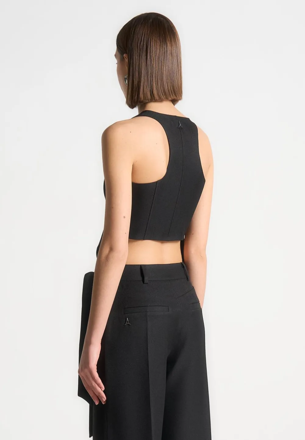 Asymmetric Tailored Waistcoat With Tie