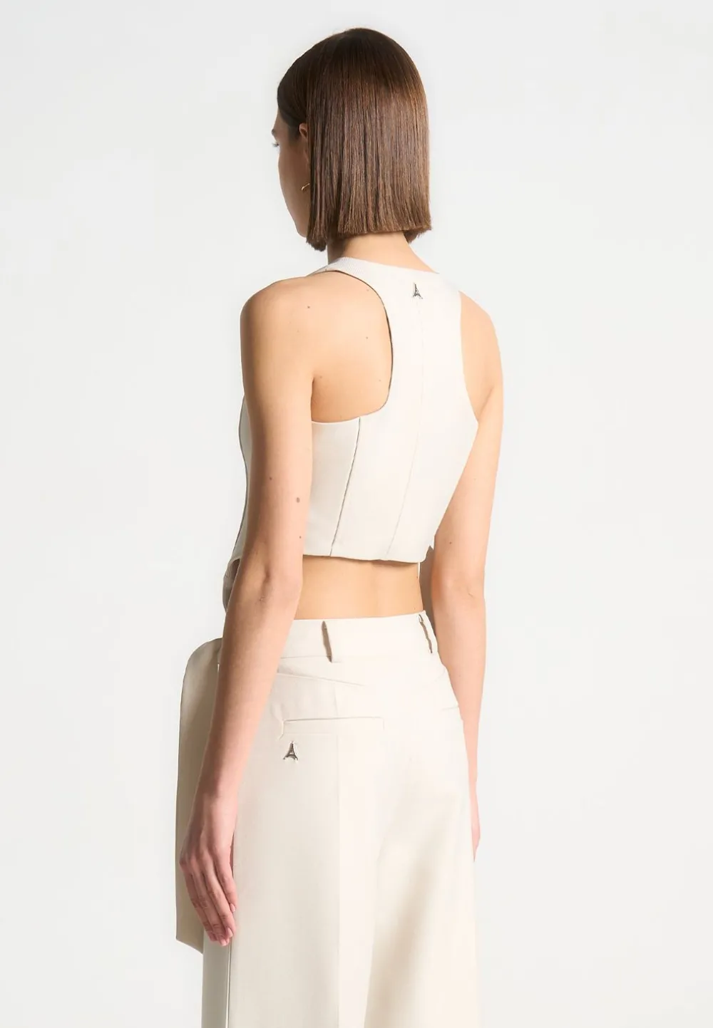 Asymmetric Tailored Waistcoat With Tie