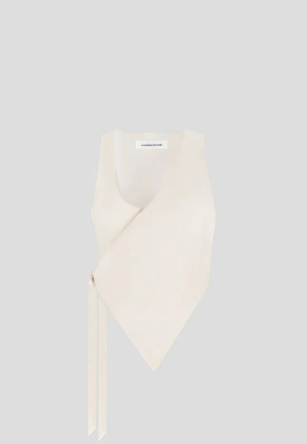 Asymmetric Tailored Waistcoat With Tie