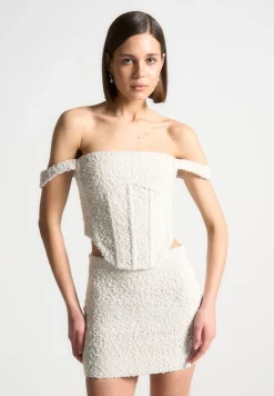 Boucle Bardot Corset Top