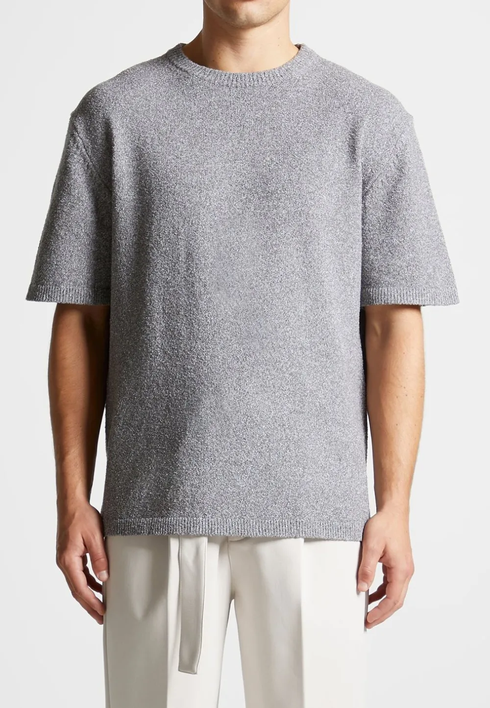 Boucle Knit Oversized Fit T-Shirt