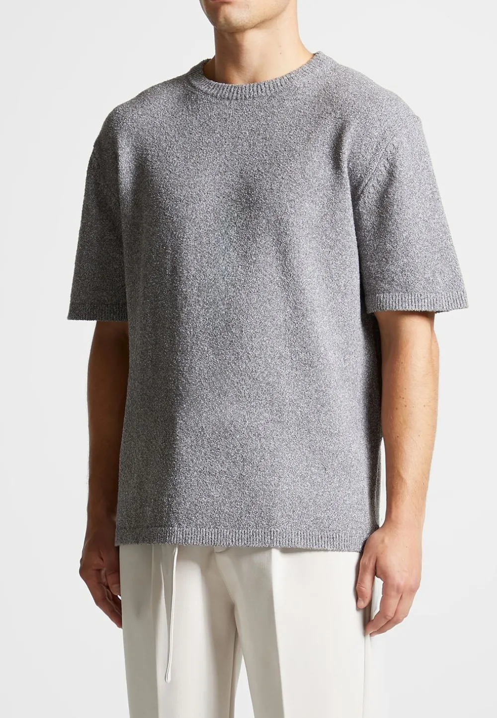 Boucle Knit Oversized Fit T-Shirt