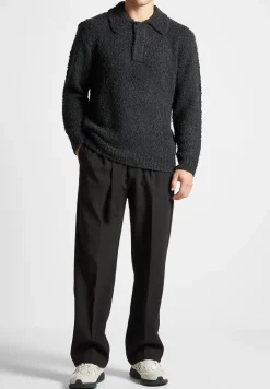 Boucle Knit Polo Jumper