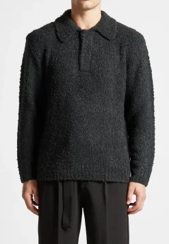 Boucle Knit Polo Jumper