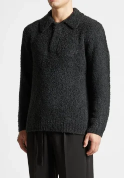 Boucle Knit Polo Jumper