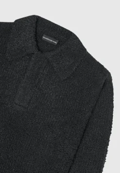Boucle Knit Polo Jumper