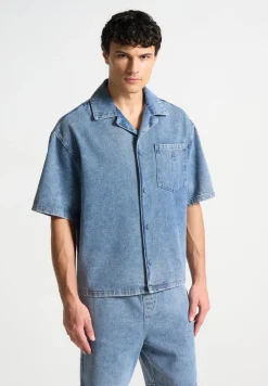 Boxy Denim Revere Shirt