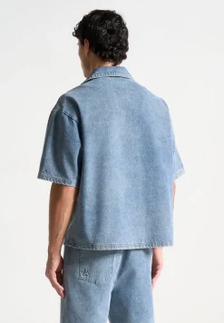 Boxy Denim Revere Shirt