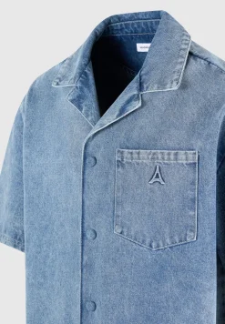 Boxy Denim Revere Shirt