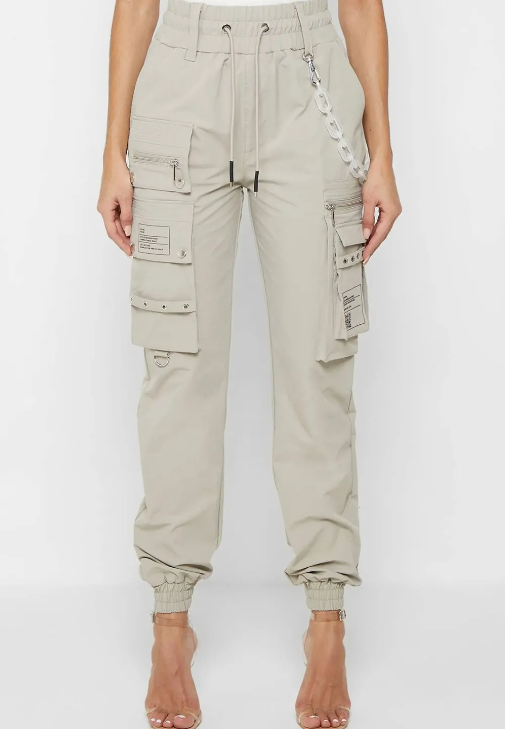 Cargo Pants With Frosted Chain