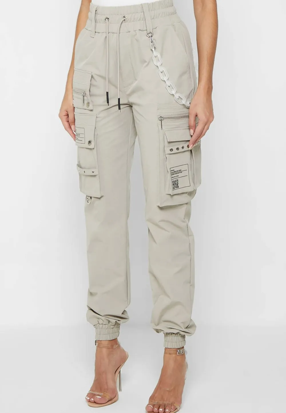 Cargo Pants With Frosted Chain