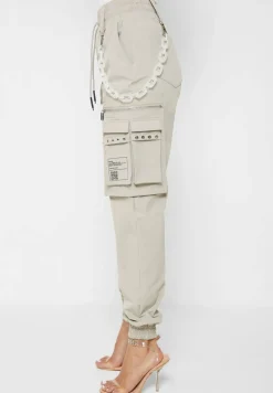 Cargo Pants With Frosted Chain