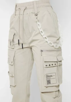 Cargo Pants With Frosted Chain