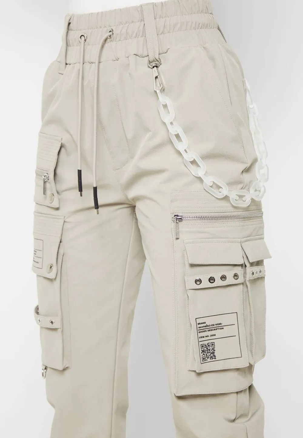 Cargo Pants With Frosted Chain