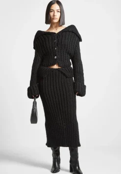Chunky Knit Midaxi Skirt
