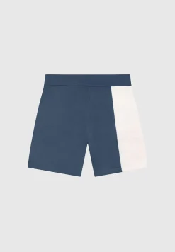 Colour Block Knit Shorts - Navy/Steel