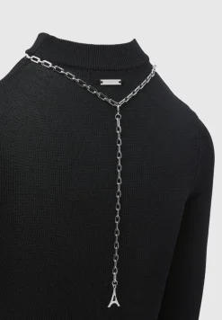 Contour Knit Bodysuit With Chain