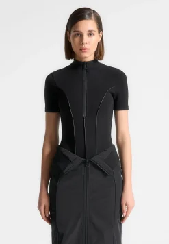 Contour Mock Neck T-Shirt Bodysuit