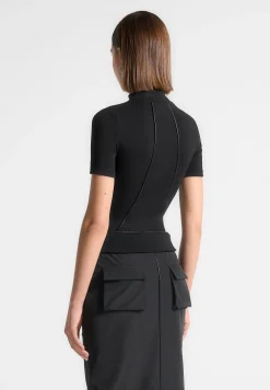 Contour Mock Neck T-Shirt Bodysuit