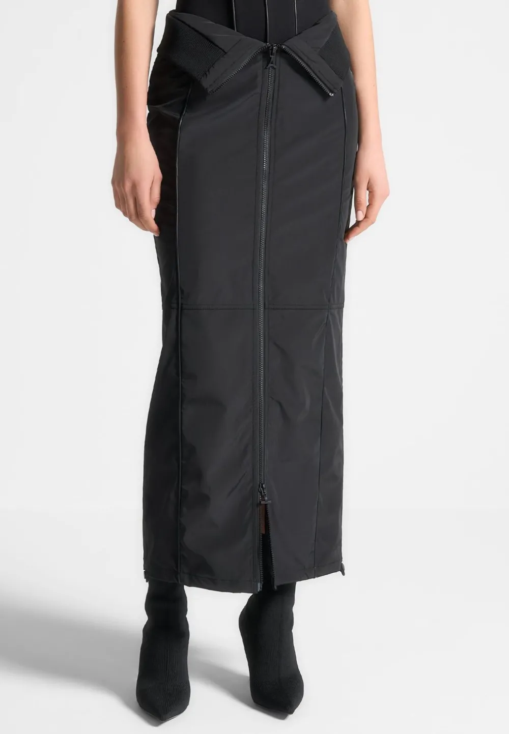 Contour Nylon Midaxi Skirt