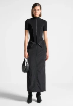 Contour Nylon Midaxi Skirt