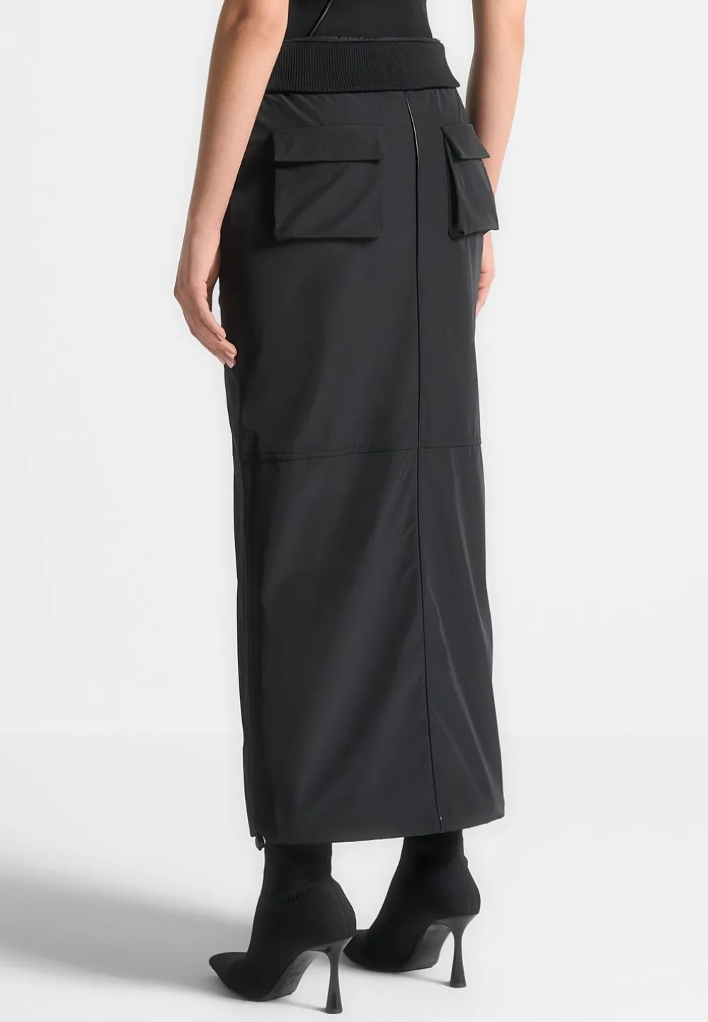 Contour Nylon Midaxi Skirt