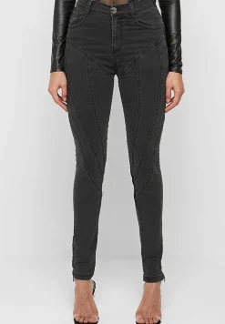 Contour Seam Detail Skinny Jeans