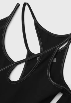 Contrast Asymmetric Bodysuit