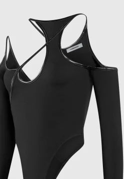 Contrast Asymmetric Bodysuit