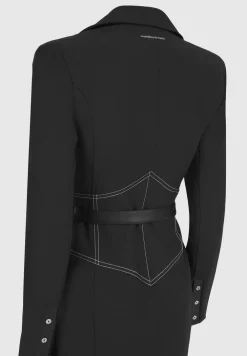 Corset Blazer Dress With Chain