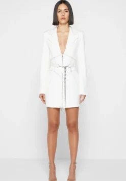 Corset Blazer Dress With Chain