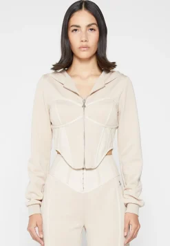 Corset Hoodie With Vegan Leather