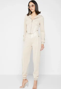 Corset Hoodie With Vegan Leather