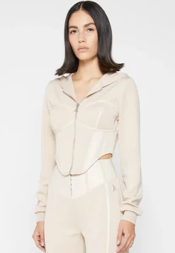 Corset Hoodie With Vegan Leather