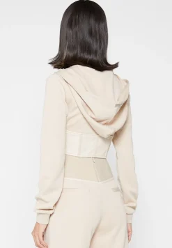 Corset Hoodie With Vegan Leather