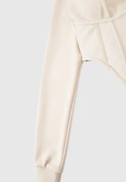 Corset Hoodie With Vegan Leather