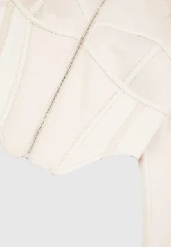 Corset Hoodie With Vegan Leather