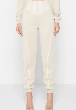 Corset Joggers With Vegan Leather