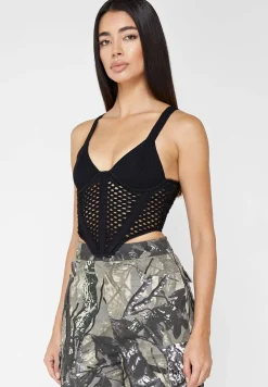 Crochet Knit Corset Top