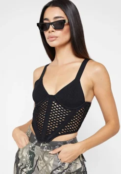 Crochet Knit Corset Top