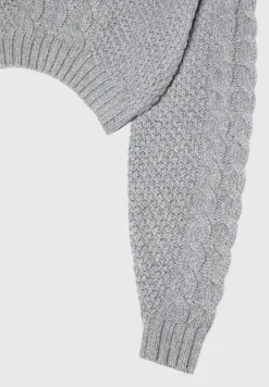 Cropped Cable Knit Jumper